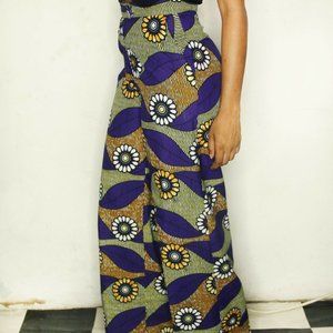 Lastest Ankara Styles High Waist Wide Leg Pants